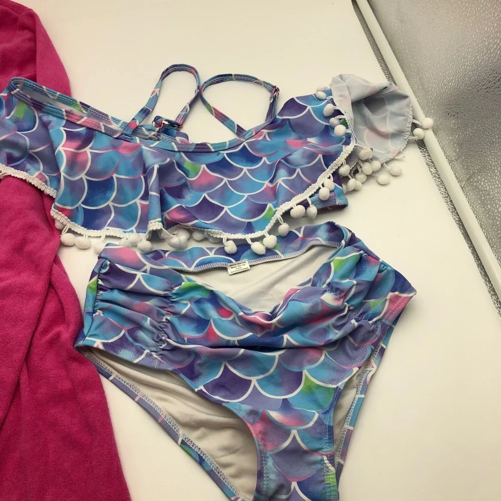 Girls Size 10-12 (L) Swimsuits Bikinis BUNDLE‎ Cat & Jack Wonder Nation Beach